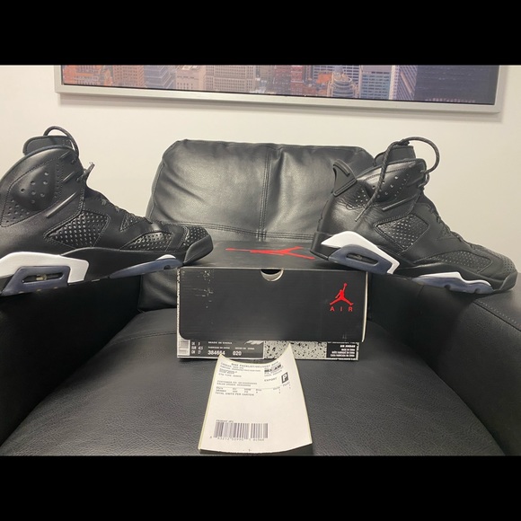 Nike Air Jordan 6 Black Cat size 9 pre owned - Picture 3 of 8